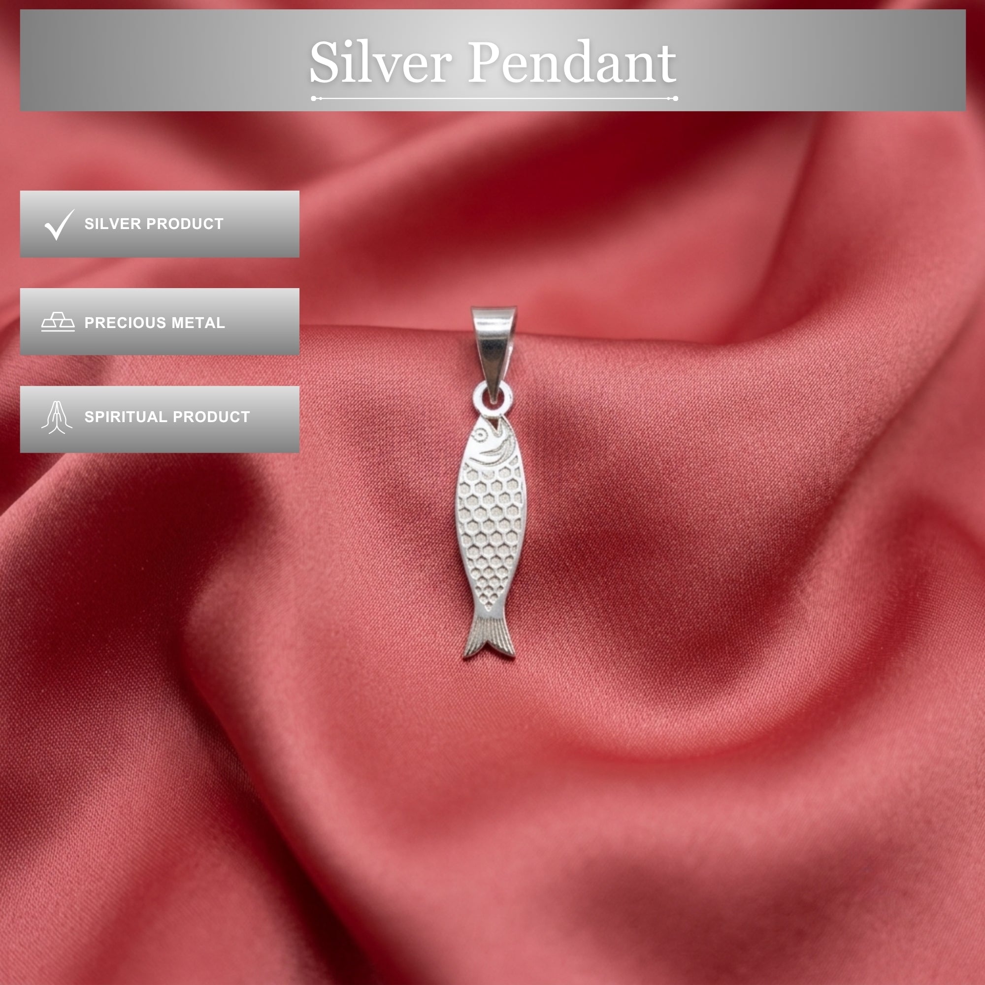 Divine Fish Silver Pendant