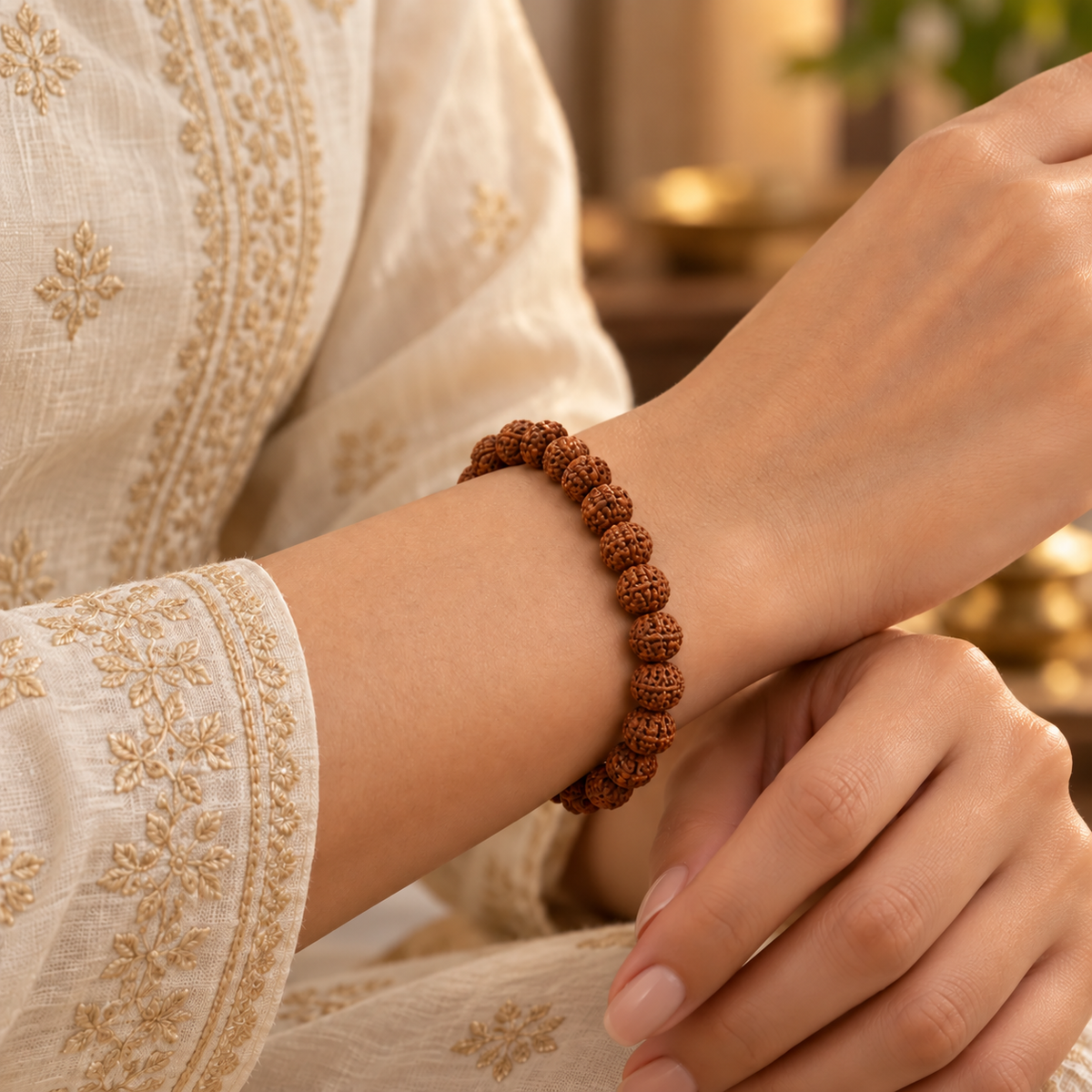 6 phase Mukhi Rudraksha Bracelet with magnetic Clasp