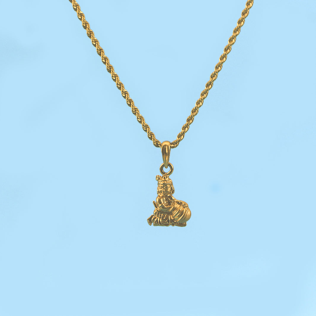 Gold Laddu Gopal Pendant