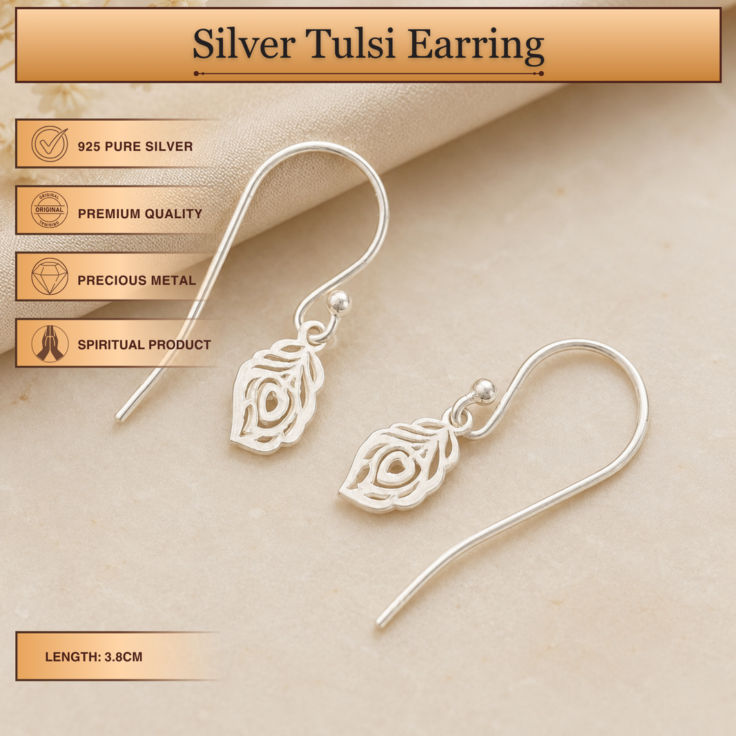 Elegant Silver Tulsi Earring