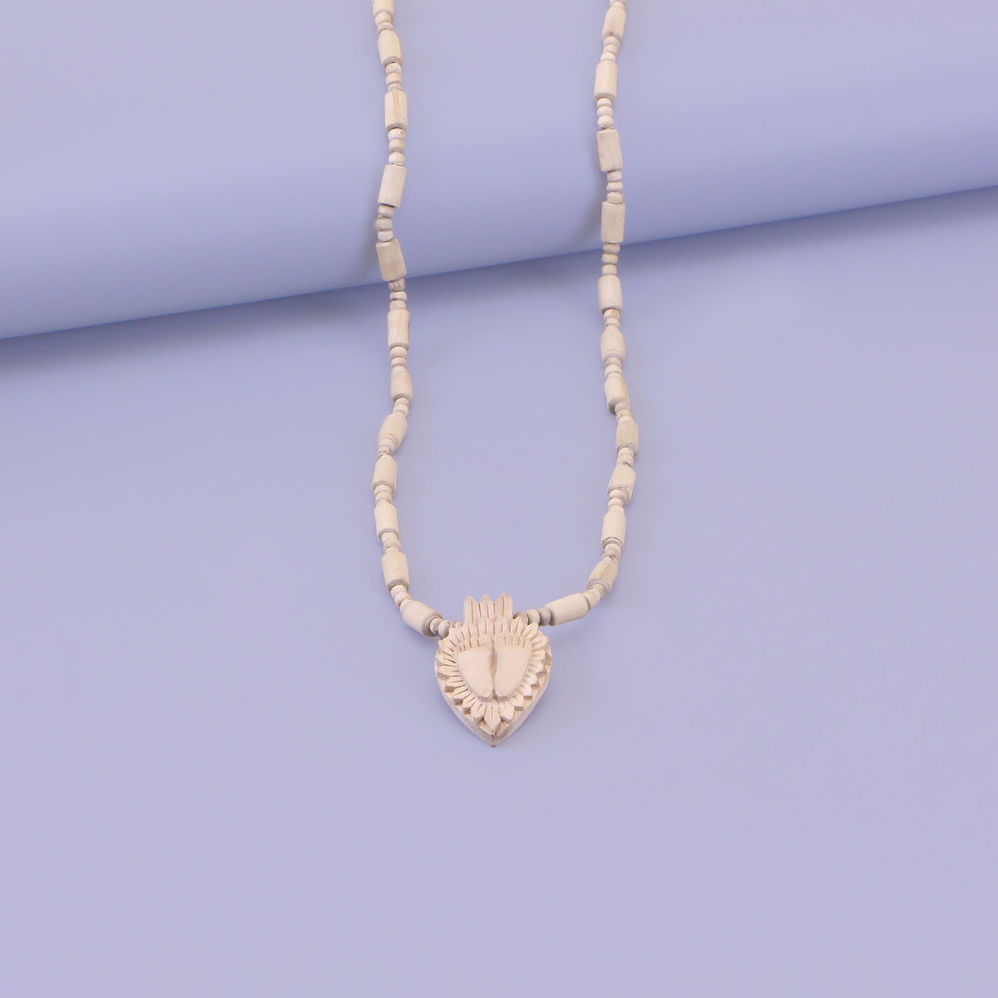 Tulsi Kanthi Mala with Shree Radha Charan Pendant, Made From Pure Tulsi Wood