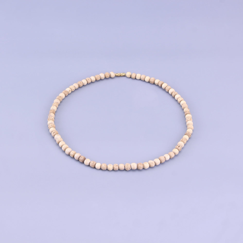 Kanthi Mala, Original Tulsi - Hand Carved Beads with Unique Design