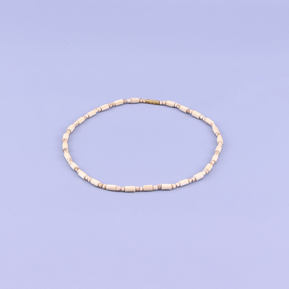 Tulsi Kanthi/Neck Mala - Cylindrical Beads, Unique handcrafted Tulsi Mala