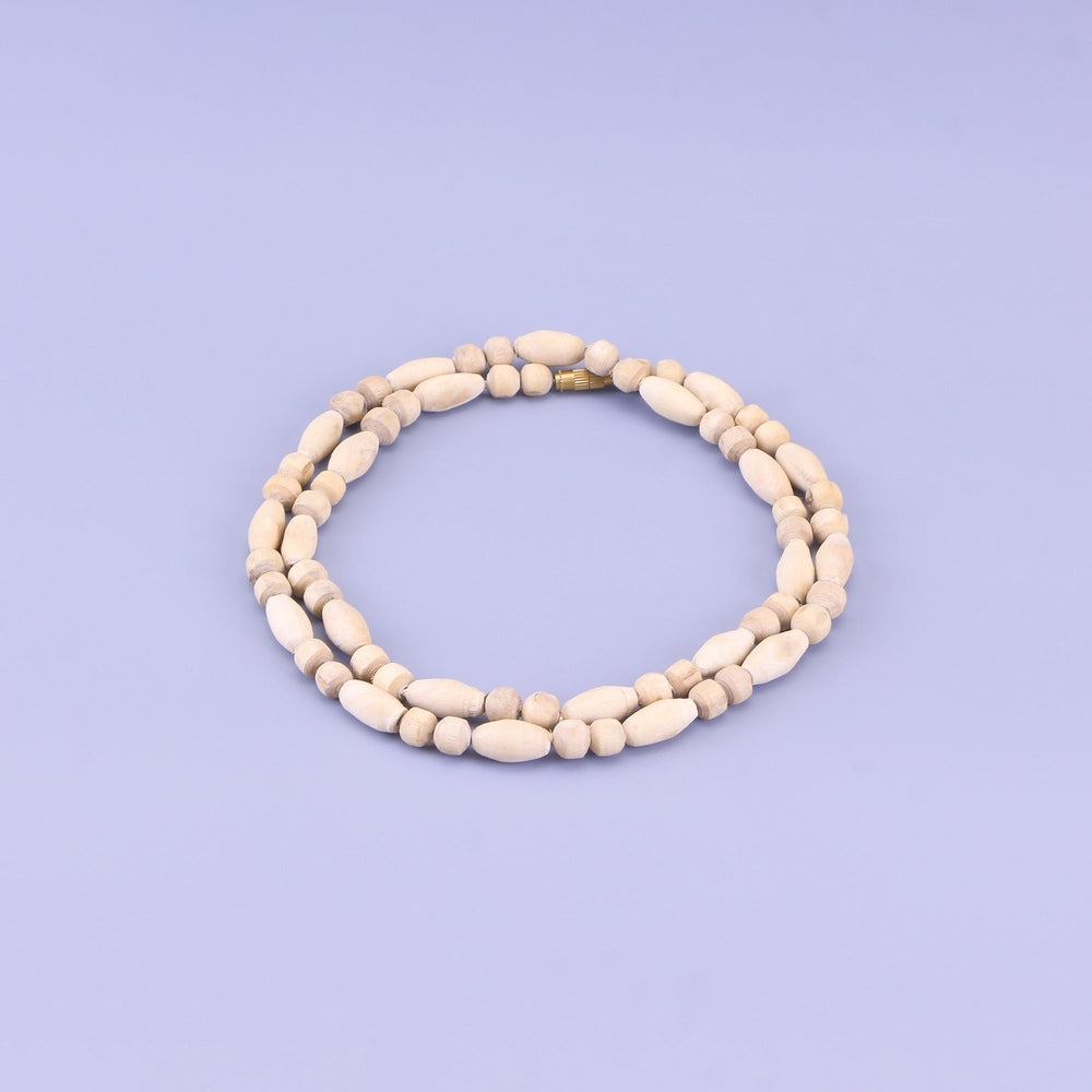 Tulsi Kanthi Mala/Necklace - Oval Shaped Tulsi Beads, Original Tulsi