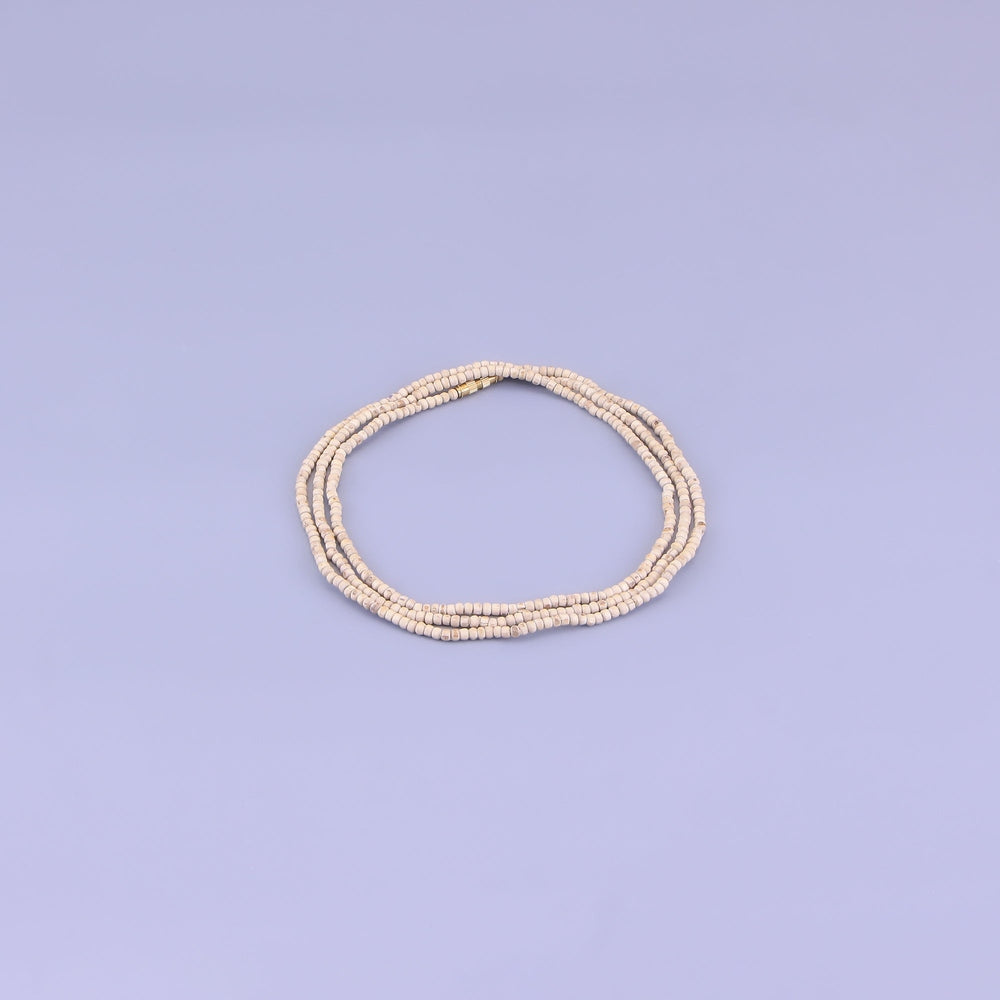 Tulsi Kanthi Mala 3 Round - Small Round Beads Made from Pure Tulsi