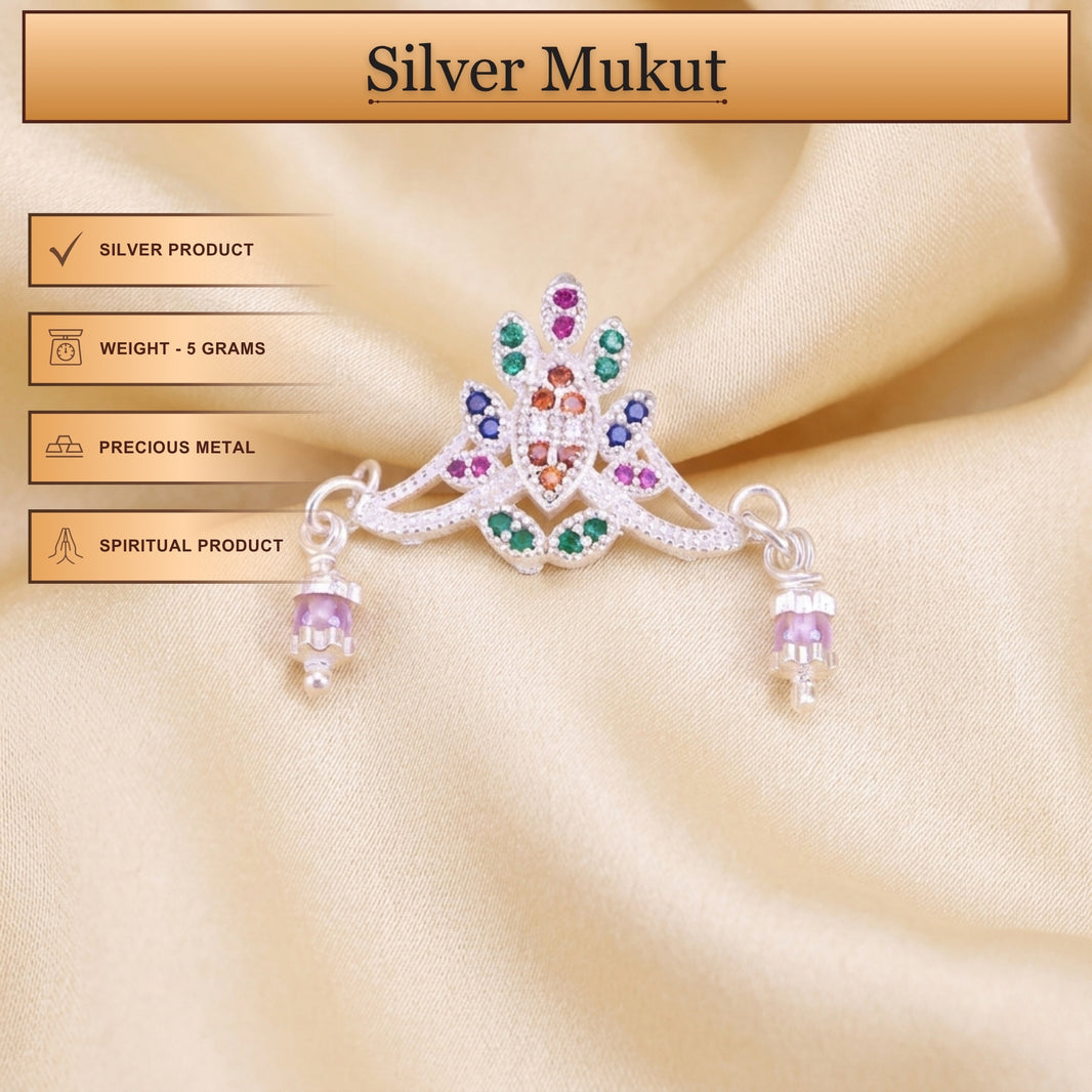 Sterling Silver Mukut for Laddu Gopal – Beautiful Idol Crown