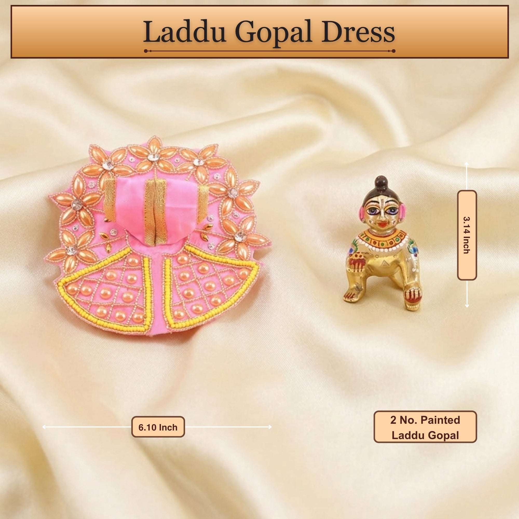 Mere Krishna light blue dress for laddu gopal