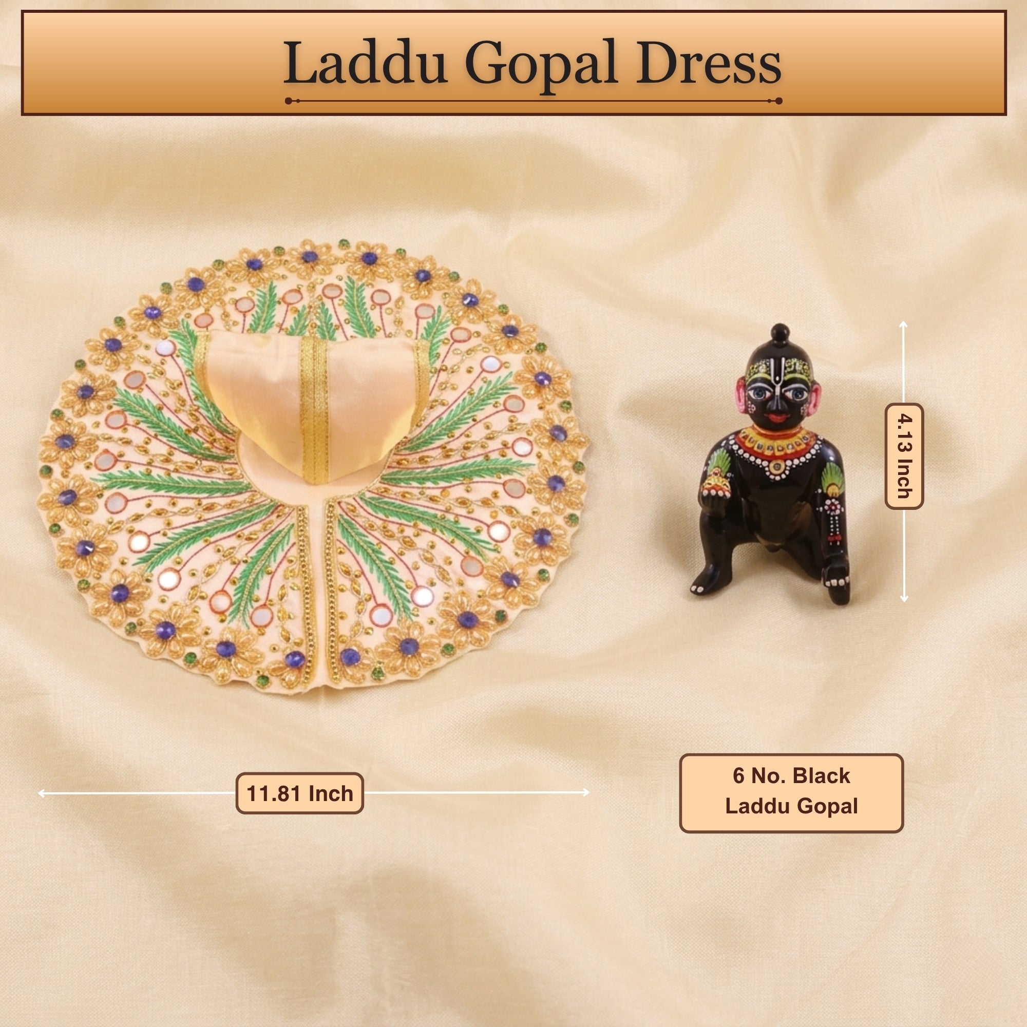 Mere Krishna laddu gopal cream poshak