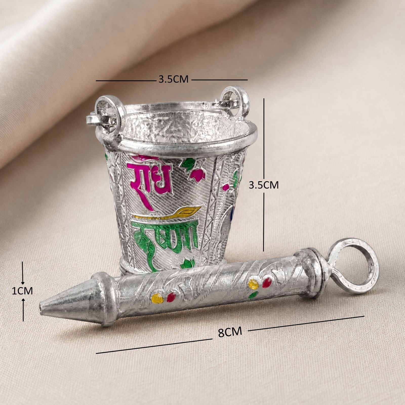 Pure Silver Balti & Pichkari for Kanha Ji 