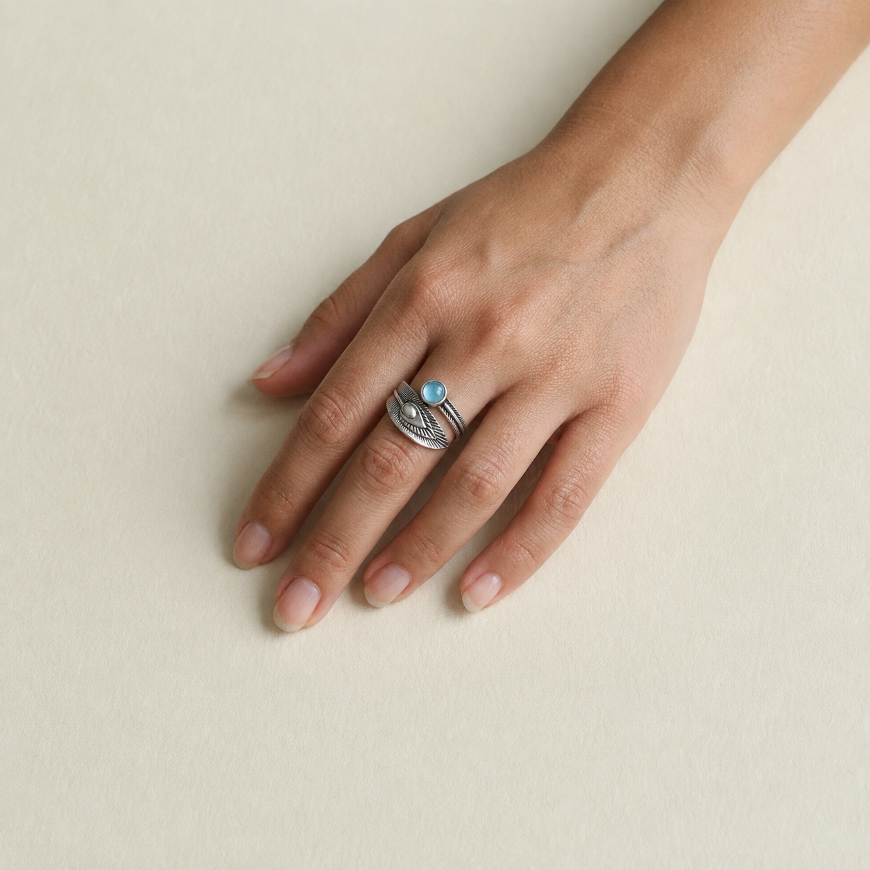 Morpankh ring display on hand