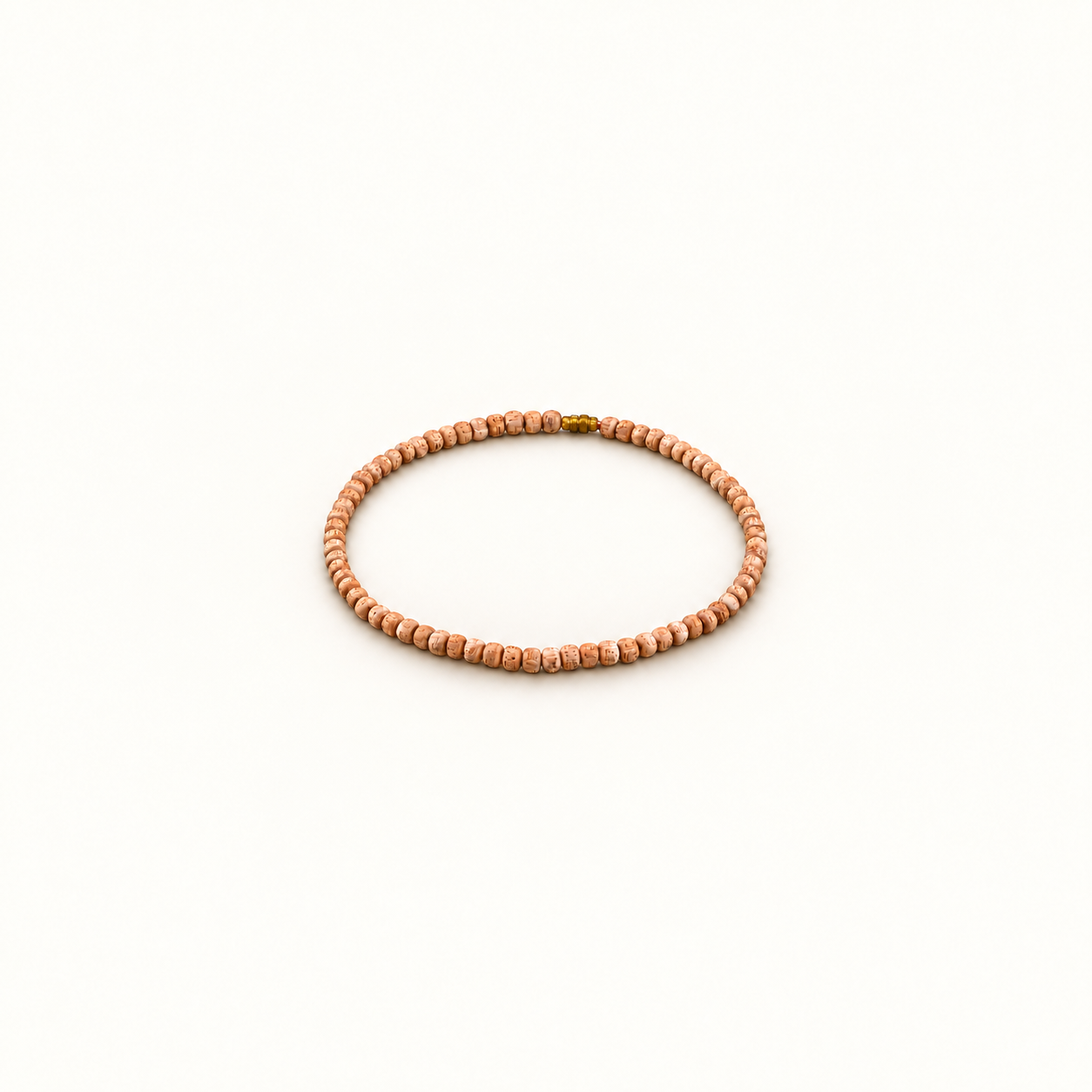 Premium Tulsi Kanthi Mala (Carved Round Beads, Natural Finish)