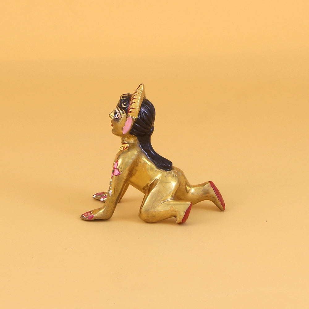 Radha Rani Ashtadhatu Idol - Beautiful Shringar Ladli Ji with Big Eyes