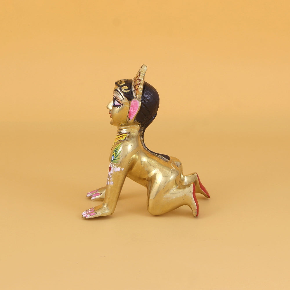 Radha Rani Ashtadhatu Idol - Hand Painted Beautiful Shringar Radha Ji