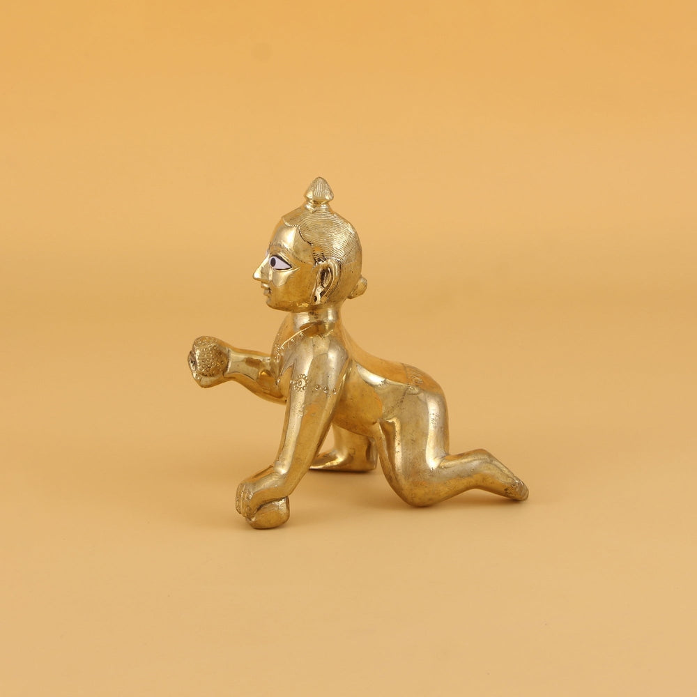 Laddu Gopal Ashtadhatu Idol - Plain Design Bal Gopal, Mathura