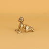 Little Radha Rani Ashtadhatu - Golden Finish Plain Deity