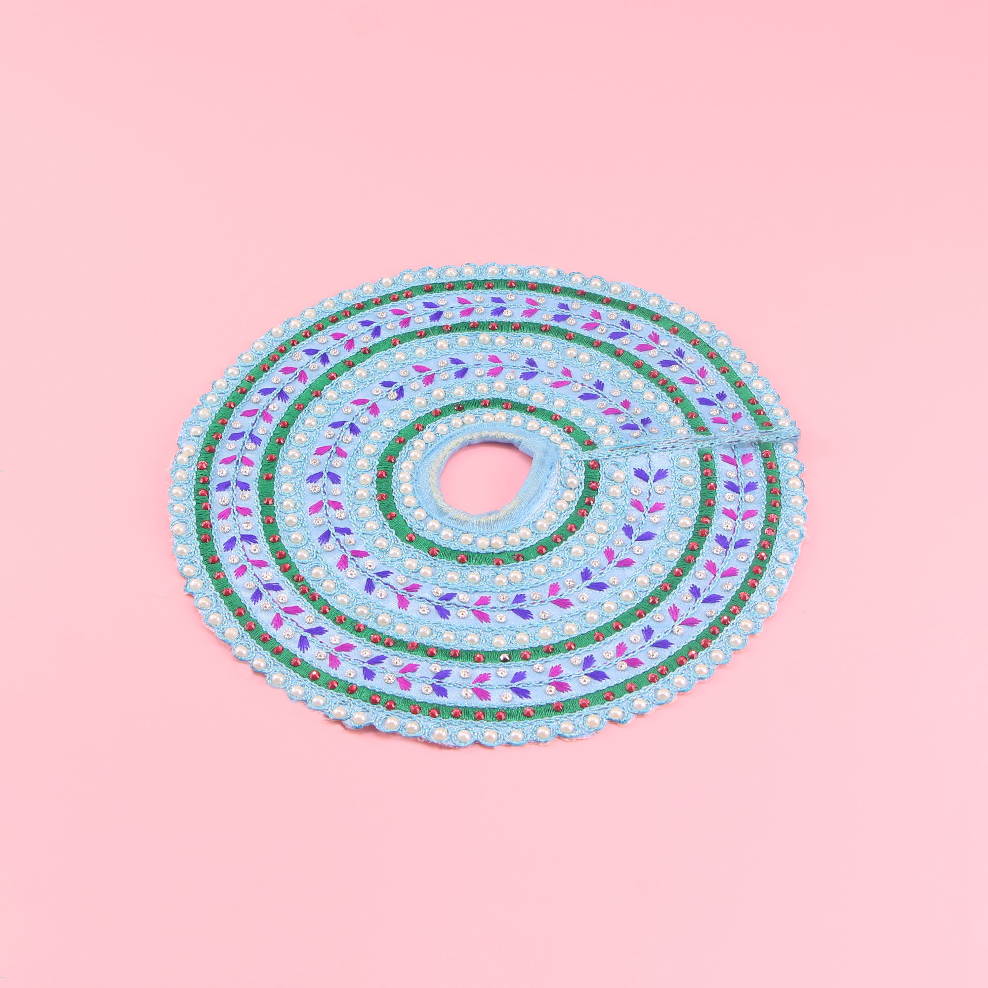 Laddu Gopal Blue Dress - Handcrafted with Patka, Size 5