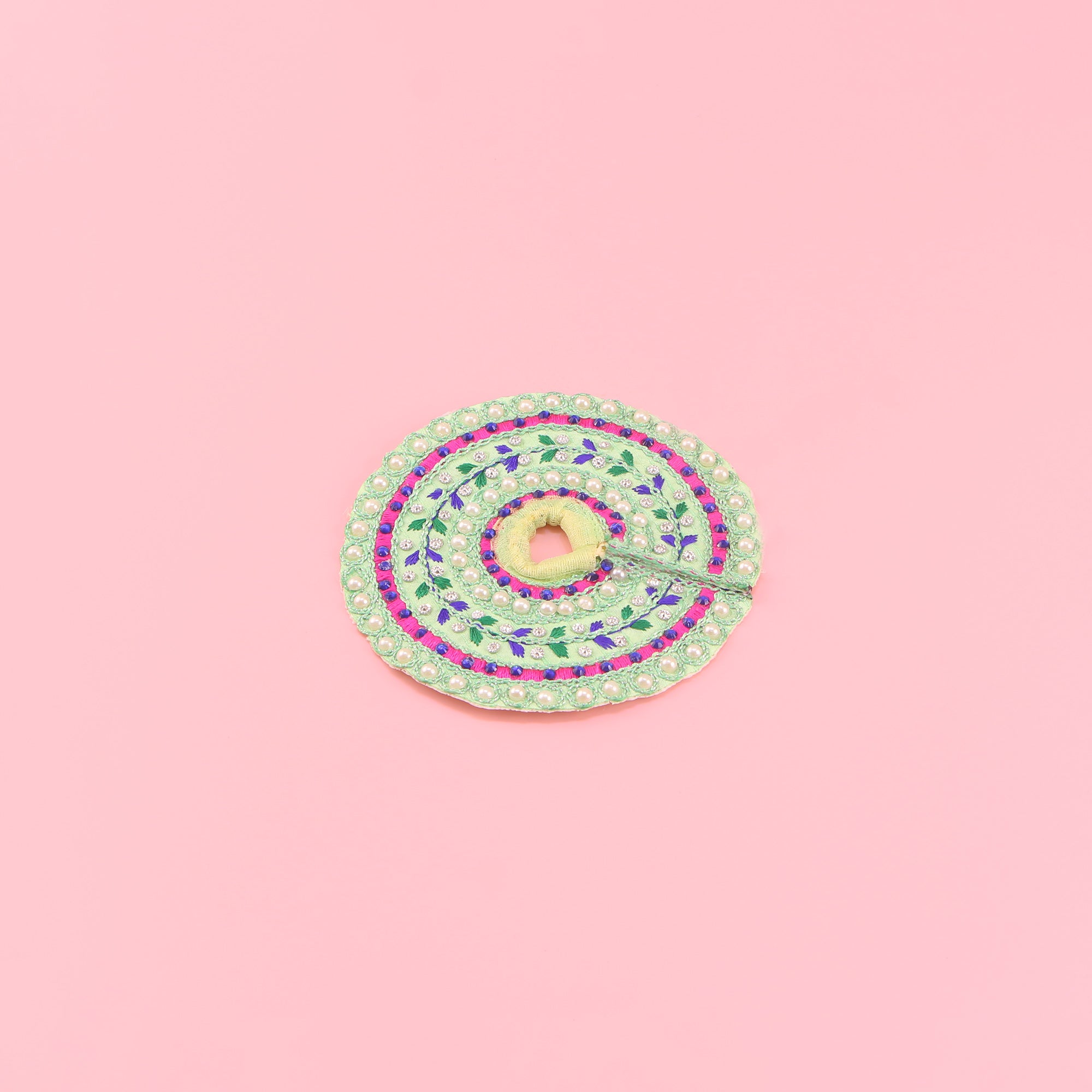 Laddu Gopal Green Dress - Handcrafted with Patka, Size 1