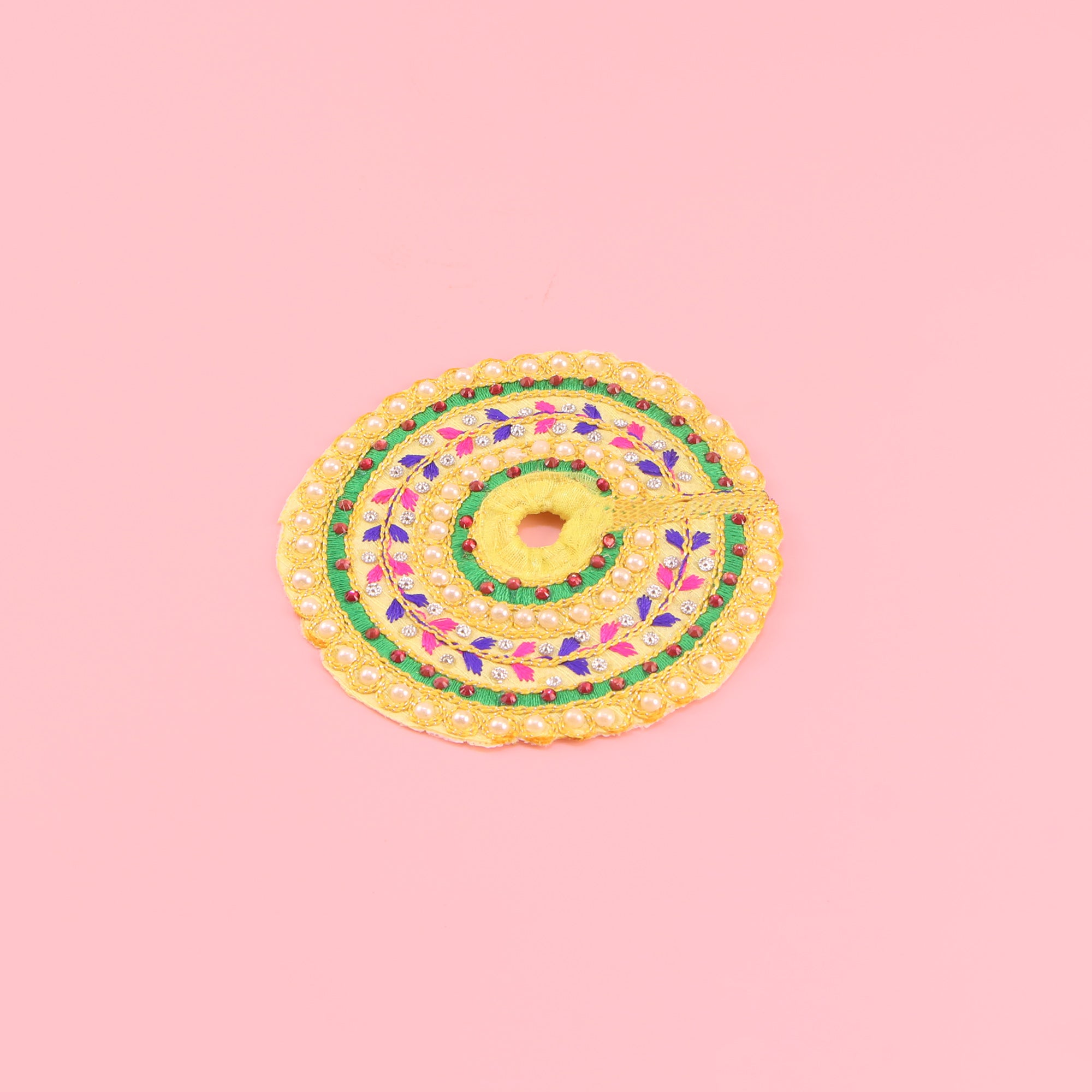 Laddu Gopal Yellow Dress - Handcrafted with Patka, Size 2