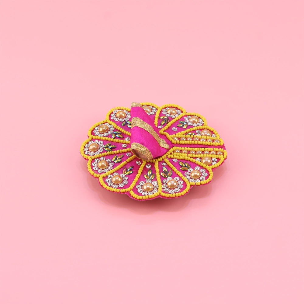 Laddu Gopal Pink Dress - Stone Work Designer Dress/Poshak