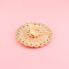 Laddu Gopal Peach Dress - Handcrafted, Peacock Design, Size 4
