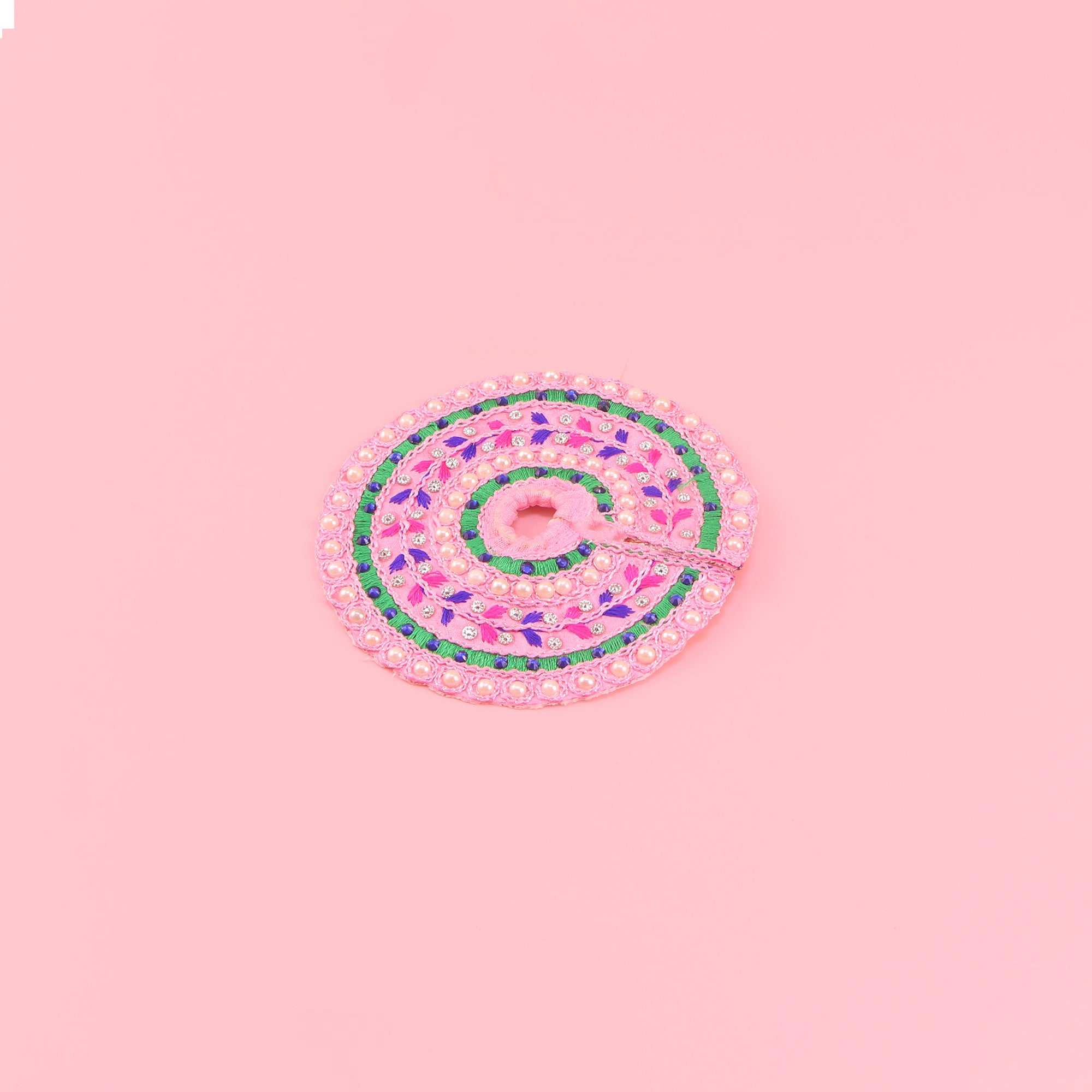 Laddu Gopal Pink Dress - Handcrafted with Patka, Size 1