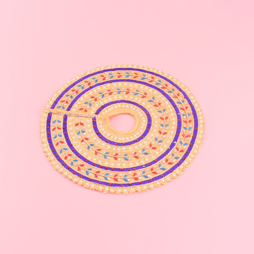 Laddu Gopal Orange Dress - Handcrafted with Patka