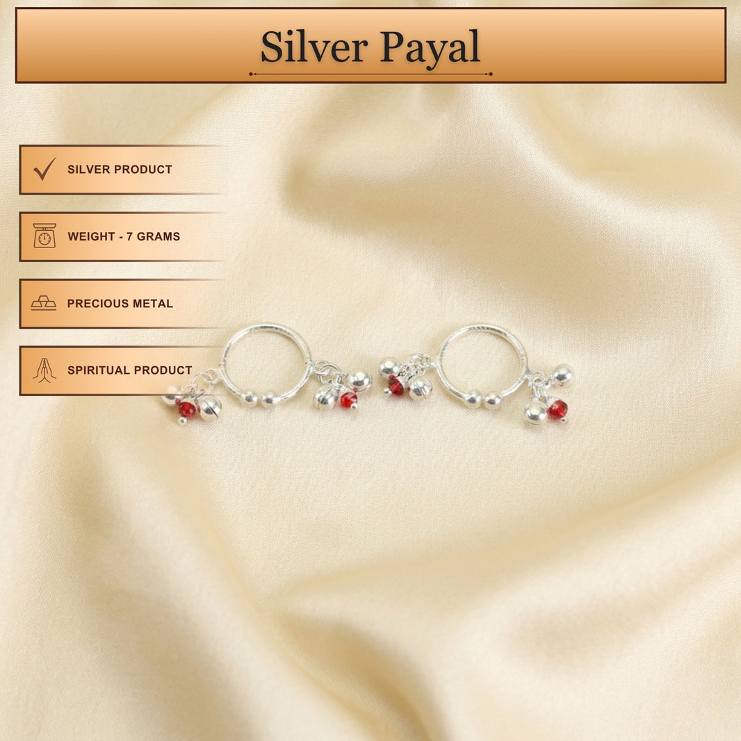 Sterling Silver Ghunghru Kada Payal for Laddu Gopal