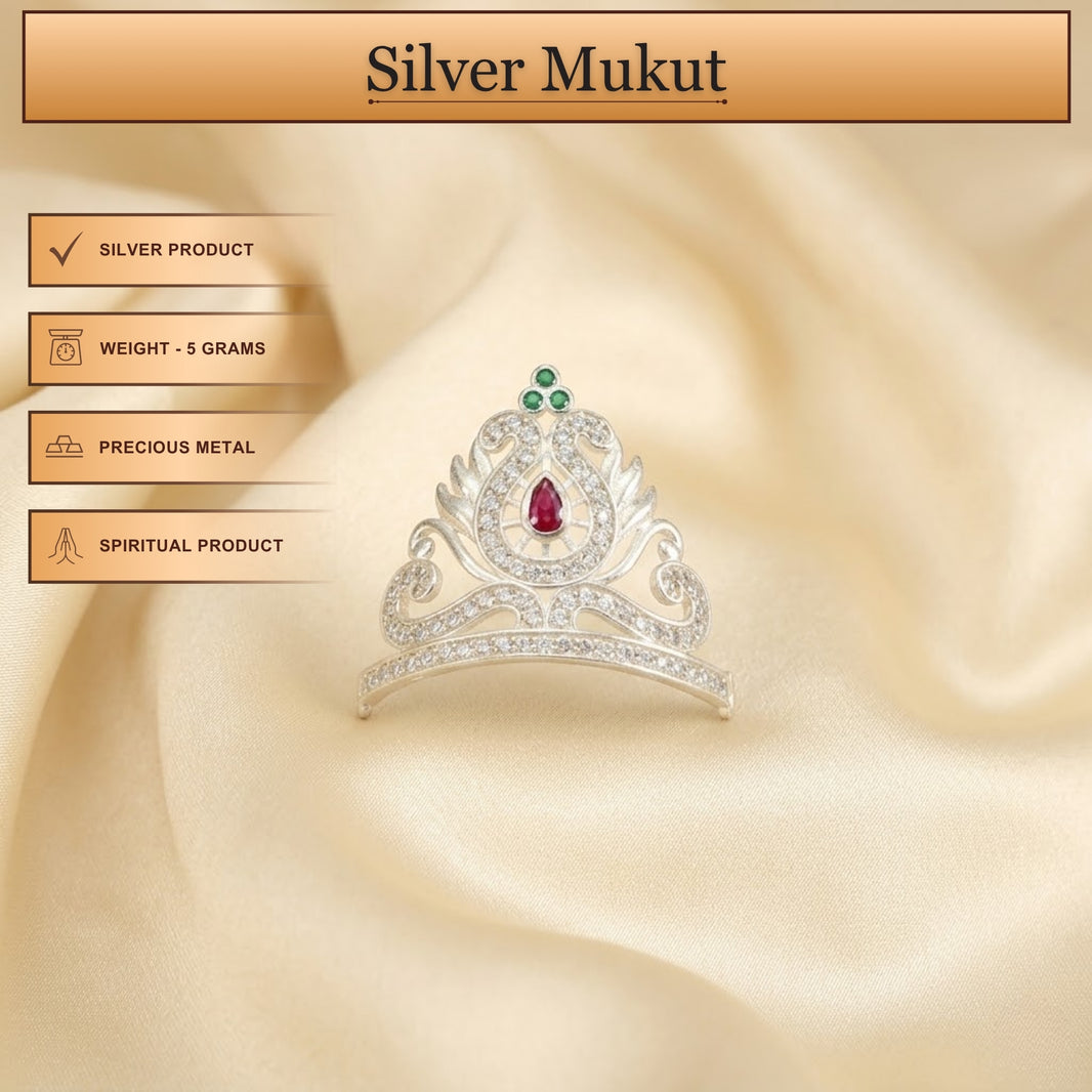 Pure Silver Crown for Laddu Gopal – Deity Ornament