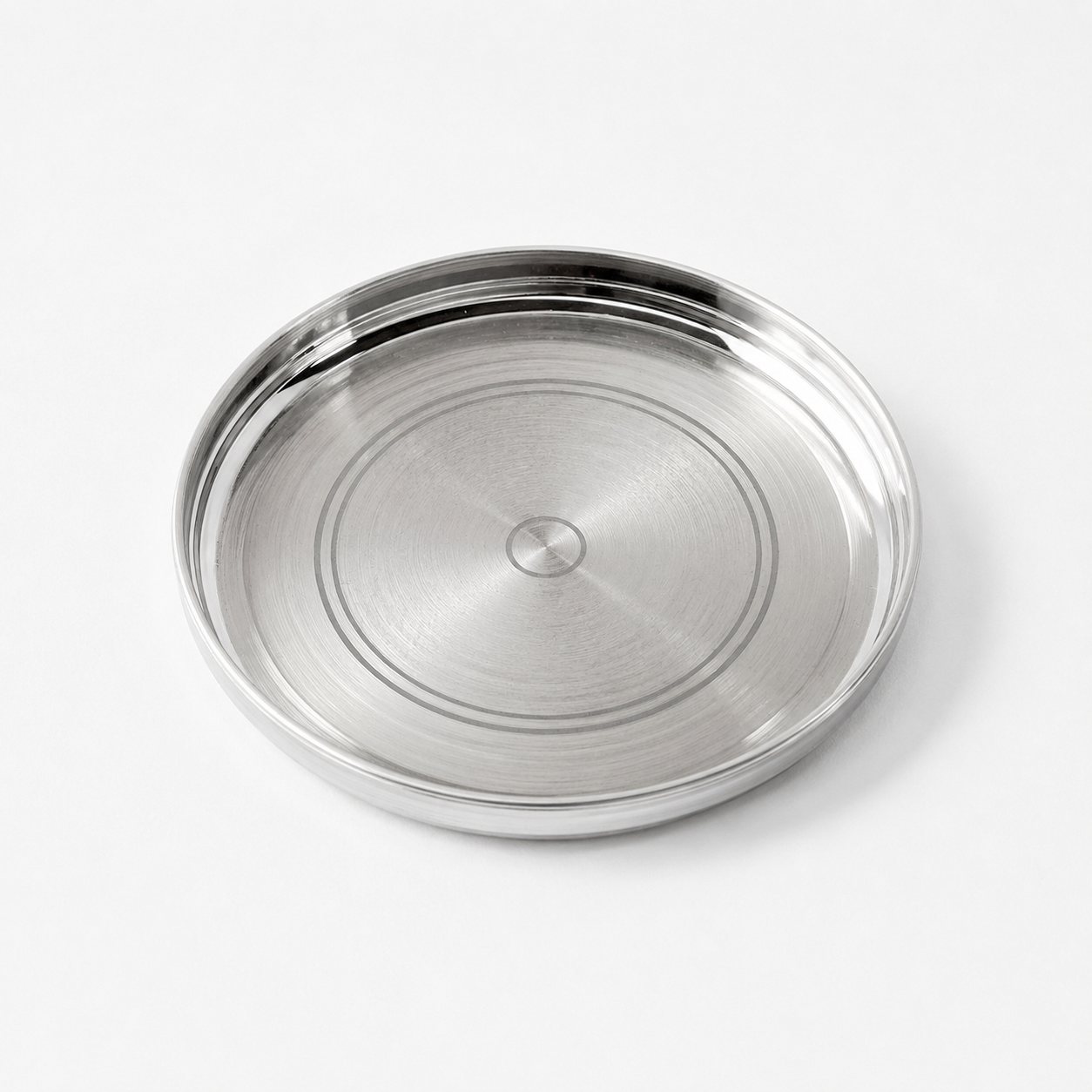 Sterling Silver Thali for Pooja and Rituals front product view