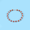 Handcrafted Rudraksha Bracelet with Silver Capping