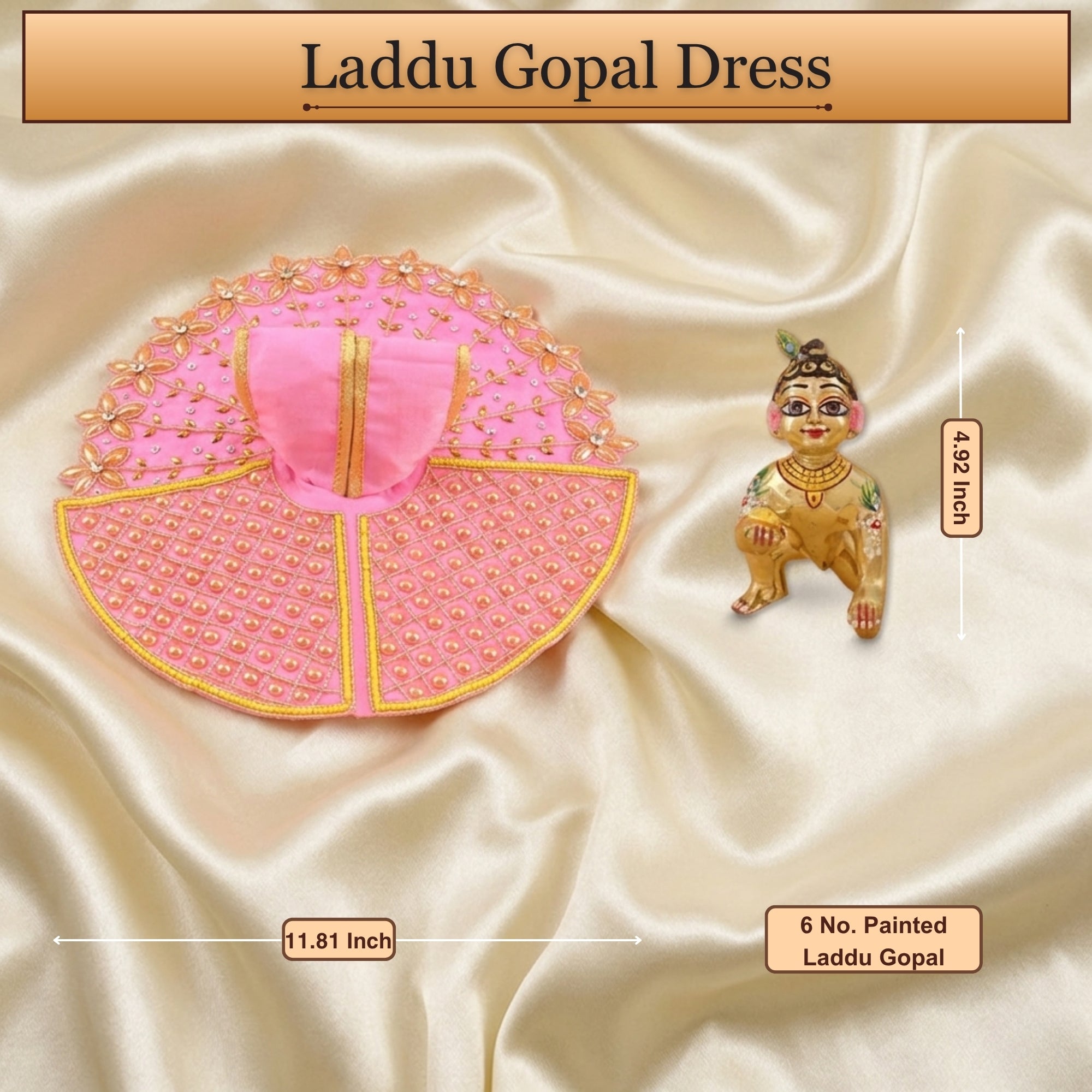 mere krishna light pink poshak