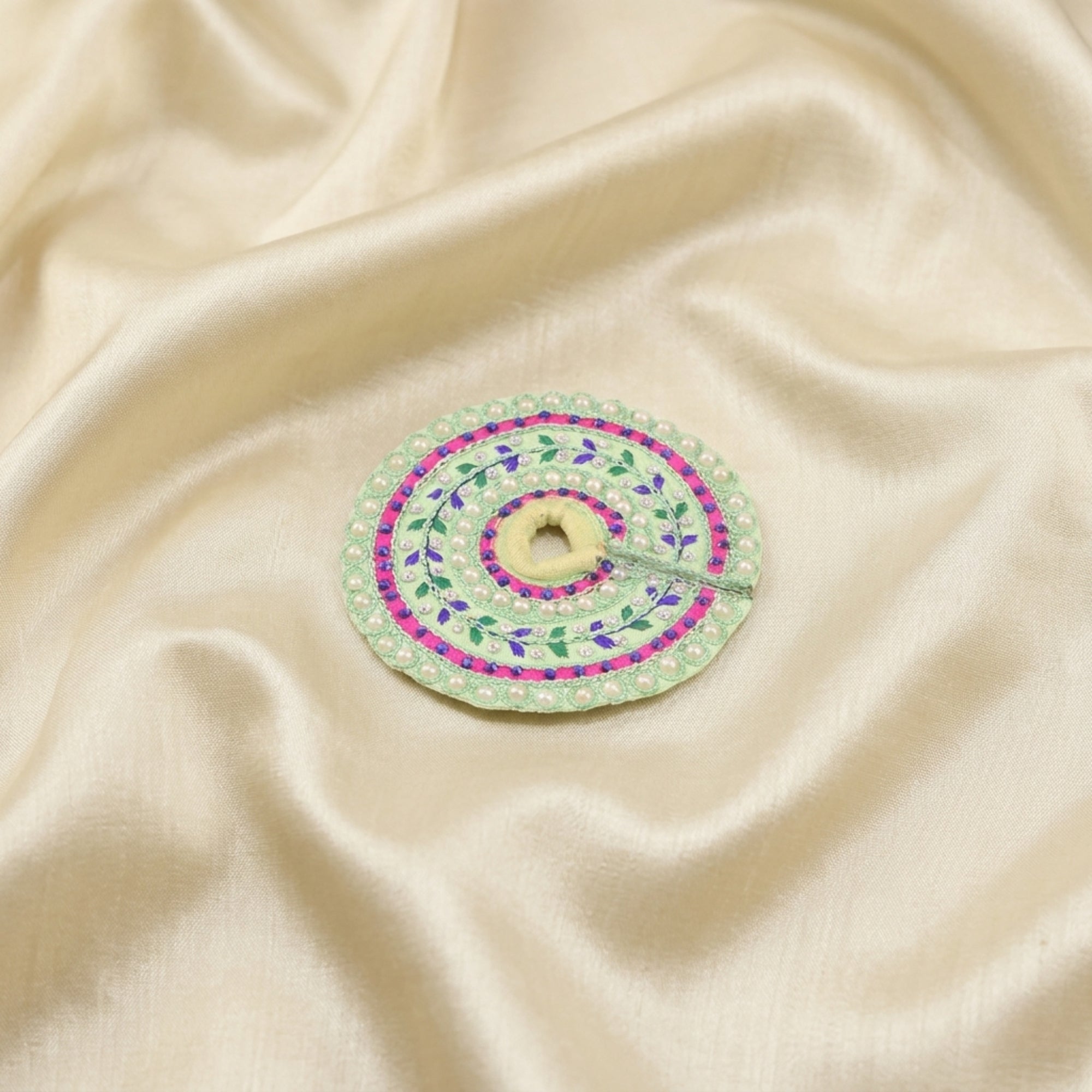 Laddu Gopal green dress handcrafted with Patka