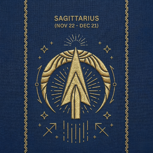 mere krishna Sagittarius horoscope for November 22 to December 21 with arrow zodiac symbol