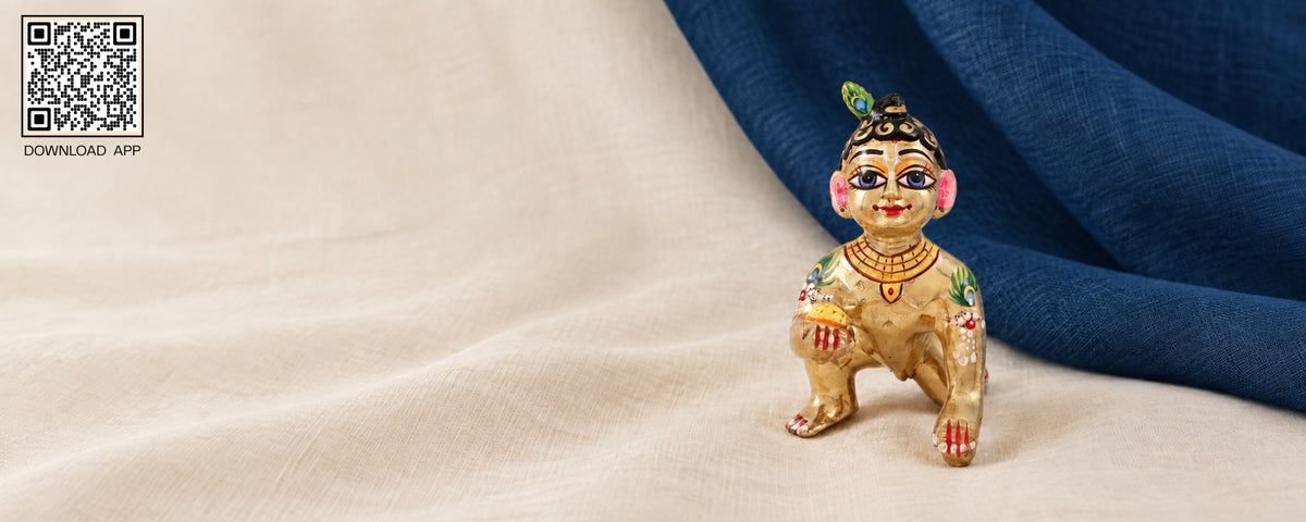 merekrishna brass laddu gopal