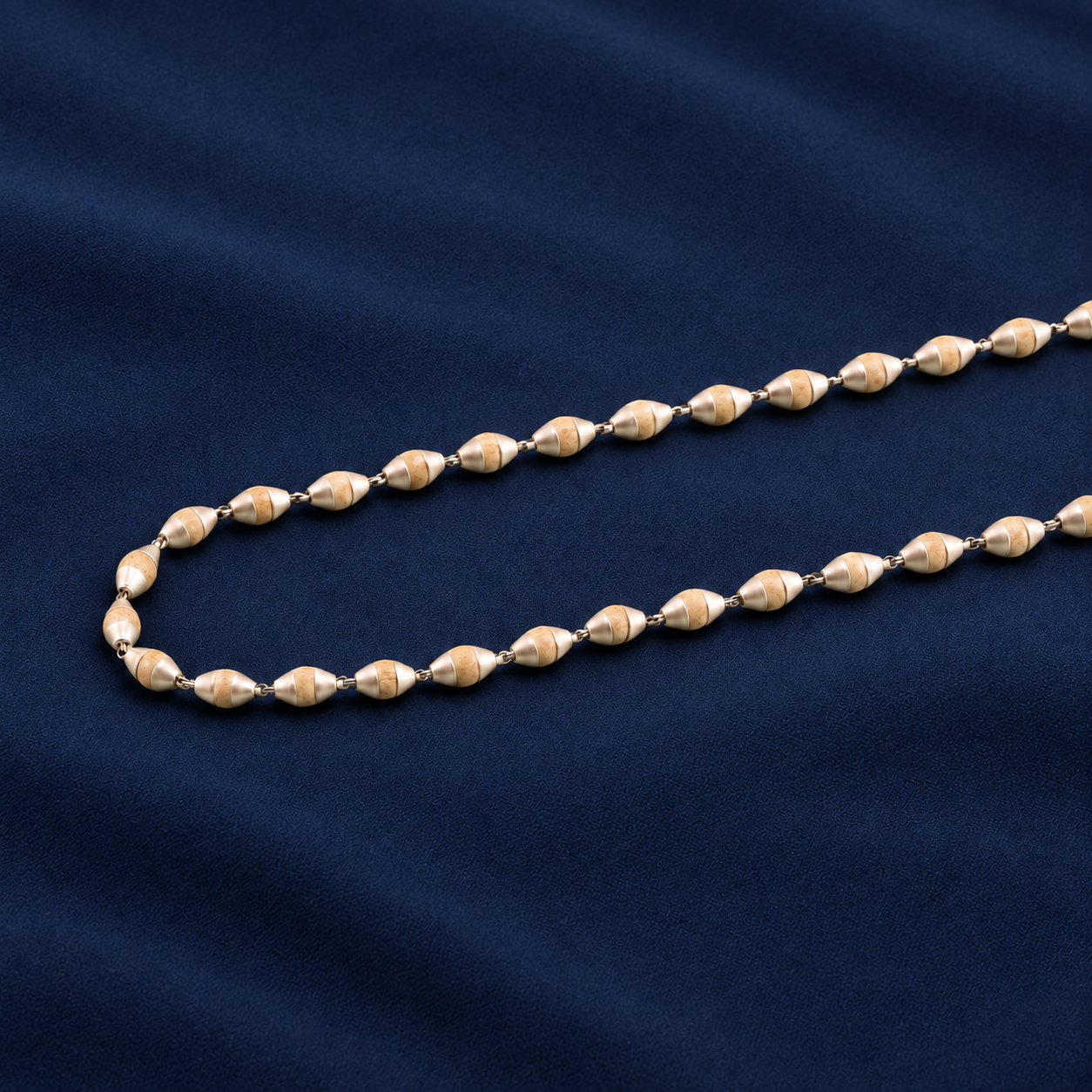 Original pure Tulsi Kanthi Mala necklace with natural oval Tulsi beads 
