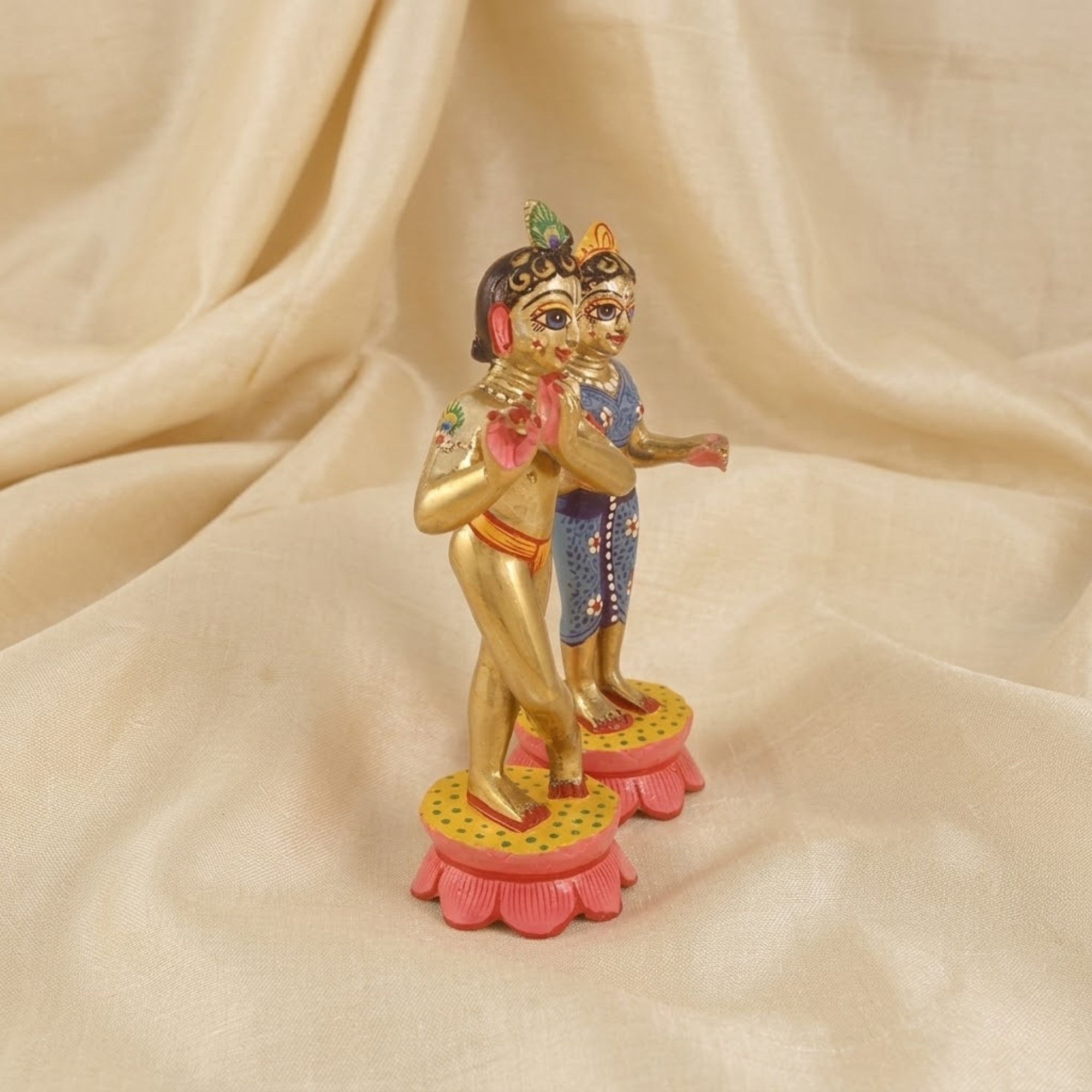 merekrishna painted radha krishna idol