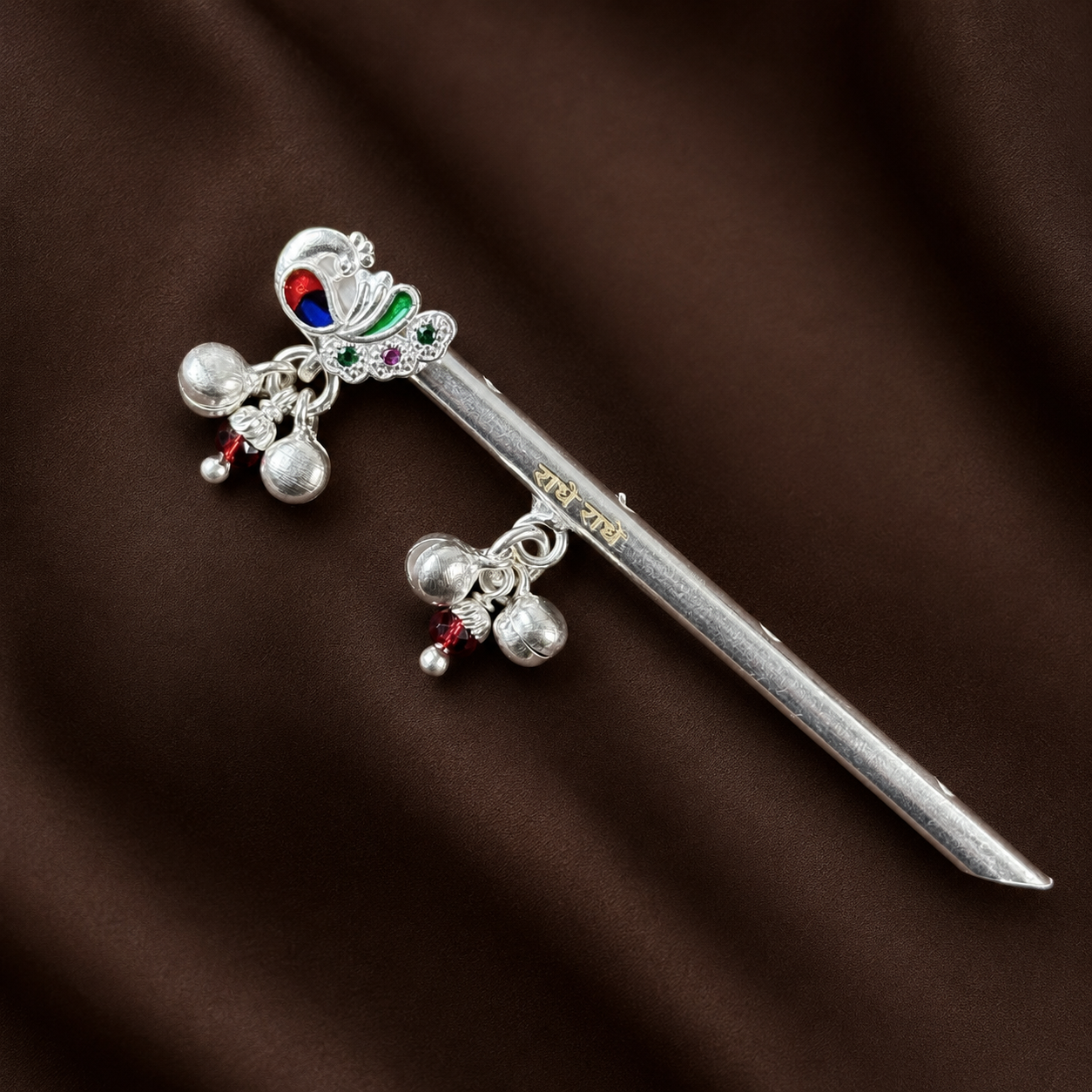 Pure silver flute for deity handcrafted bansuri 