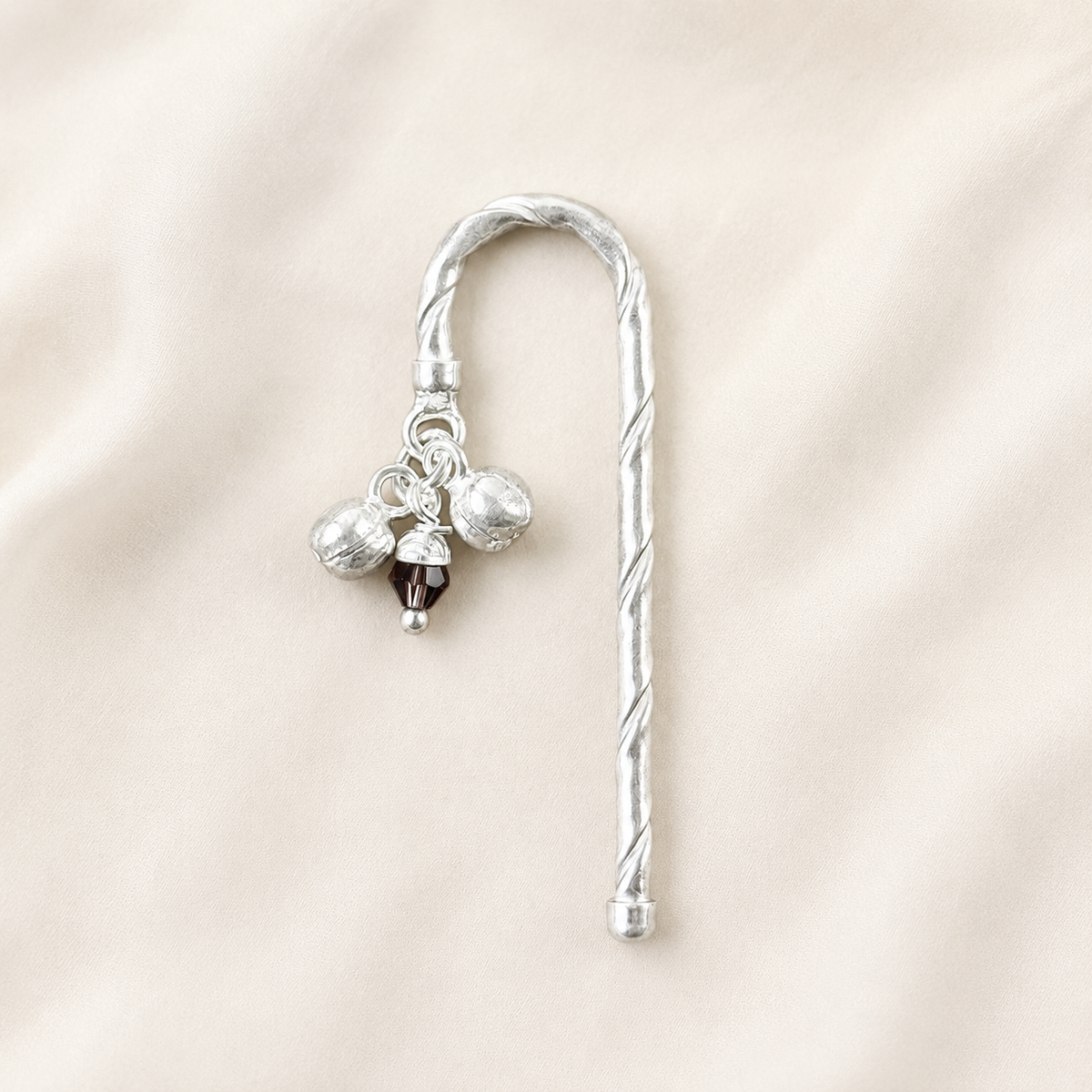 Pure silver Laddu Gopal Chhadi deity accessories