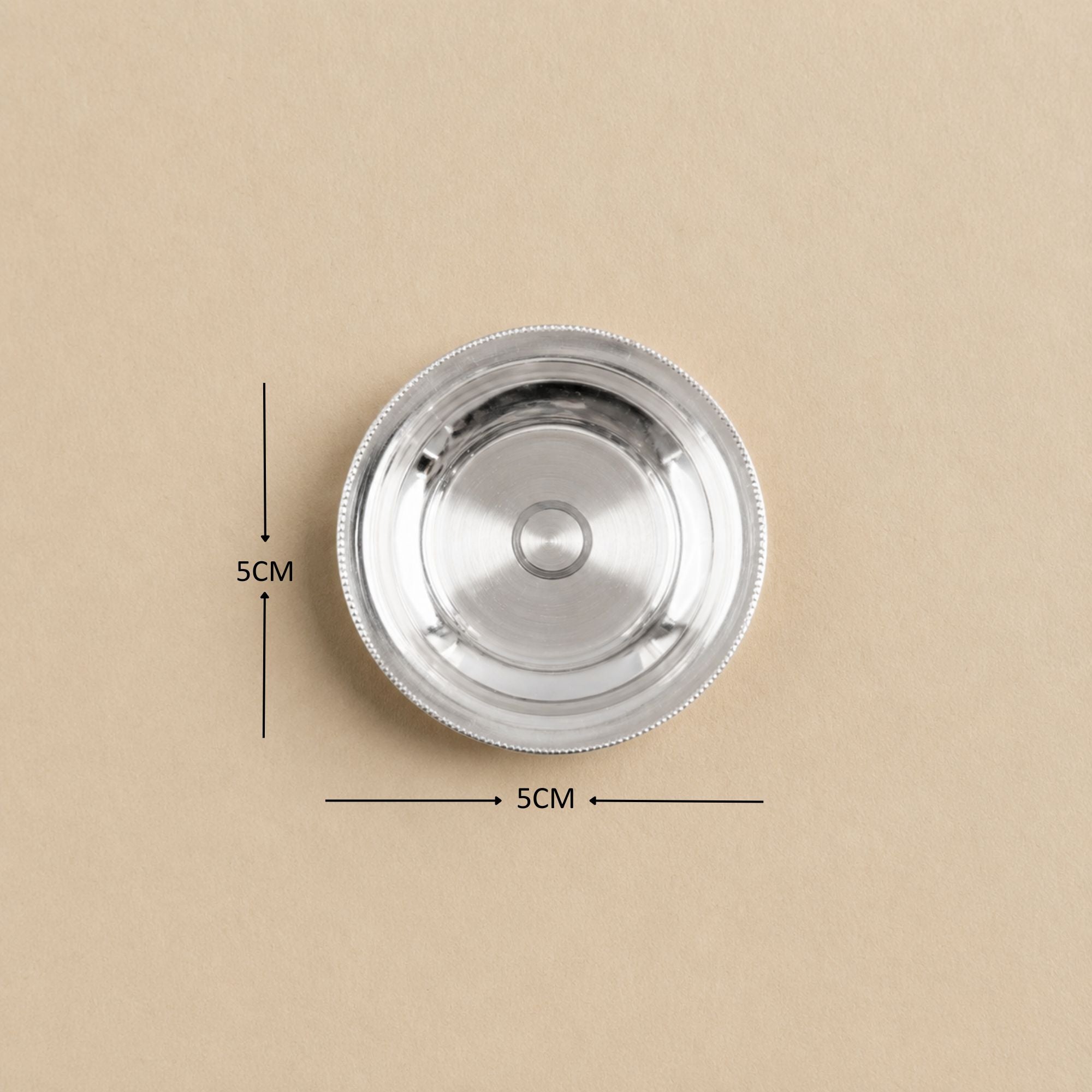 Size and dimension reference guide for pure silver small puja thali